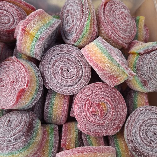 Regenboogmat Opgerold